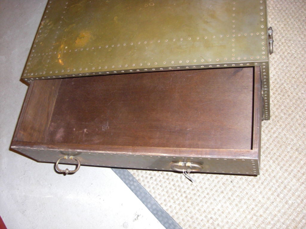 brass covered chest/coffee table by Sarreid Ltd. circa 1970 2