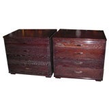 Pair of mid-century cerrused oak chests