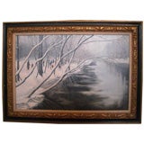 1955 Winter genre scene signed Wilkerson Amendell