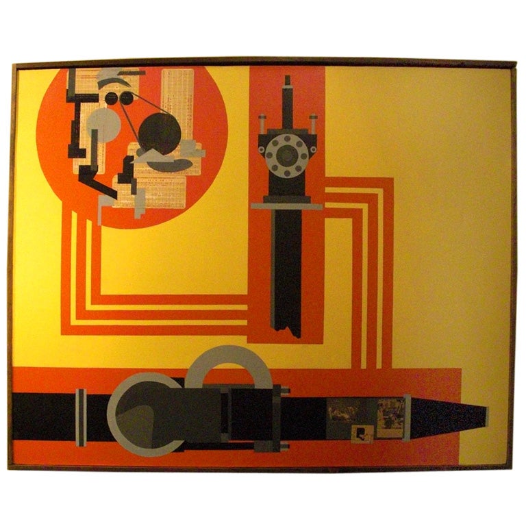 Post Constructivist 1970 Post constructivism multi-media signed Lee Adler at 1stDibs