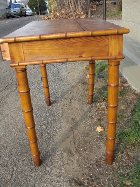 A 19th cent. french Faux-bamboo table/desk 1