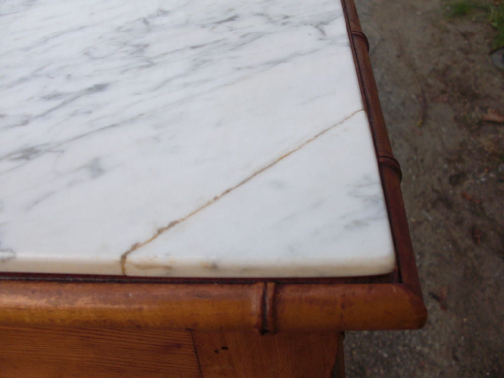19th Century A 19th cent. french Faux-bamboo table/desk