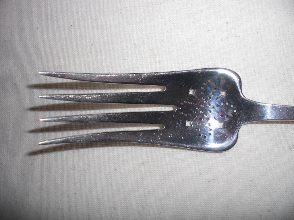 Early 20th cent. Tiffany & Co. sterling silver serving fork