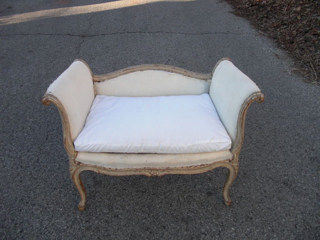 Small French window bench