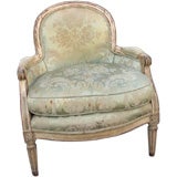 18th century Louis XVI  painted bergere armchair