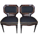 Pair of 1940's regency style side chairs