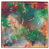 large abstract oil on canvas circa 1970 by Paul Buiar