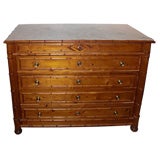 Antique Late 19th cent. French faux-bamboo marble top chest of drawers