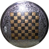 Antique 19th century Reverse decorated mirrored game board