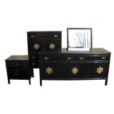 1950's 4 piece asian style bedroom set by Willett