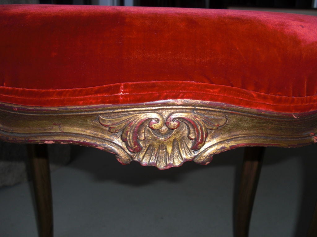 20th Century Louis XV style giltwood bench circa 1920