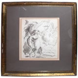 Nude and horse watercolor signed Burdick circa 1950's