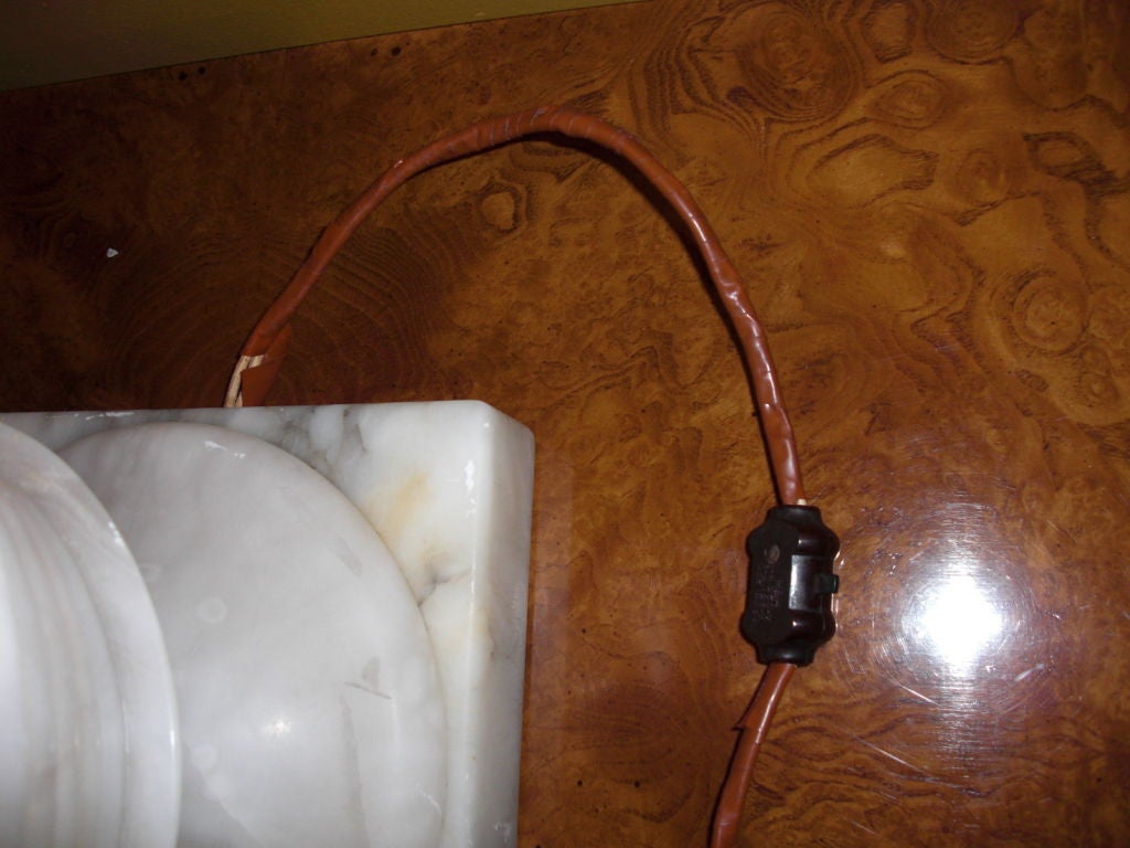 Art Deco alabaster urn lamp 5