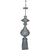 Oversize tin Finial  lamp