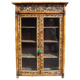 Late 19th cent. English  bamboo and paper bookcase