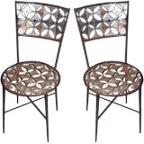 Pair of Vintage metal chairs circa 1970