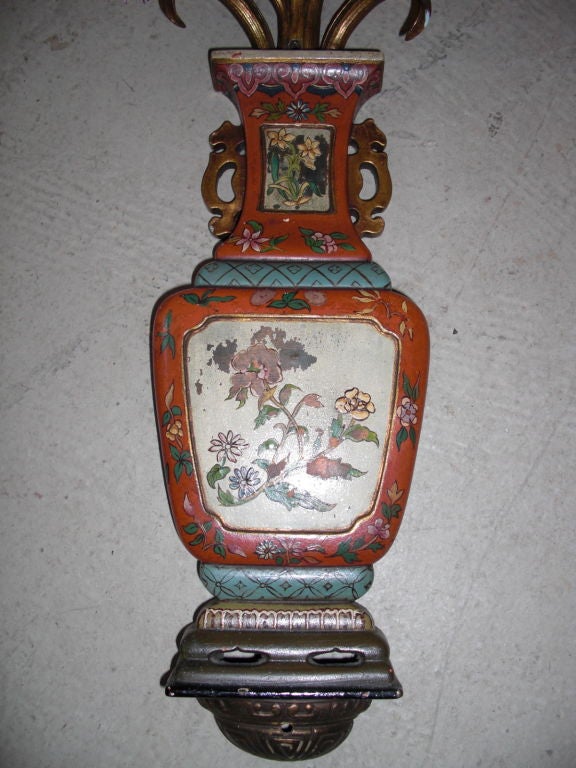 American Pair of Chinoiserie sconces signed Caldwell