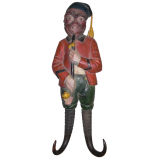 late 19th Black Forest monkey whip holder