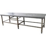 Used early 20th century oversize industrial table