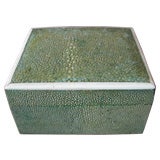 small English shagreen box with ivory trim