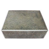 Small English shagreen and ivory box