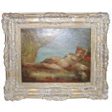 Reclining female nude by Charles Victor Tillot