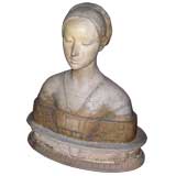 Renaissance style terra-cotta bust of a Lady