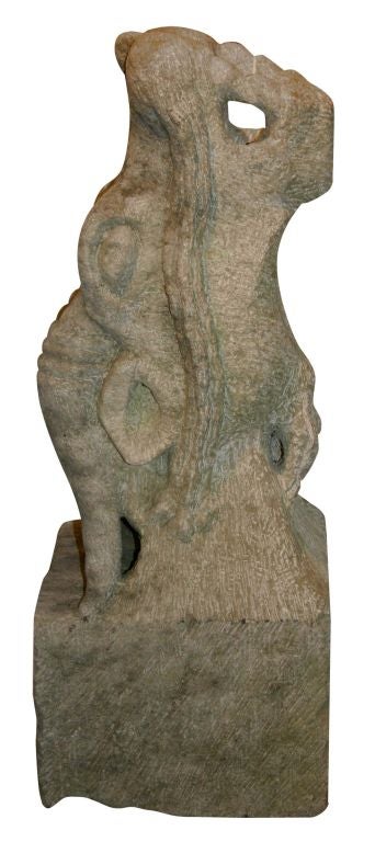 French carved stone gargoyle downspout