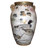 Large Meiji period Japanese urn/vase