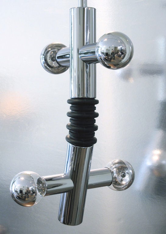 Italian Chrome & Rubber Light Fixture