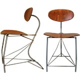 Set (8) Bentwood & Steel Chairs