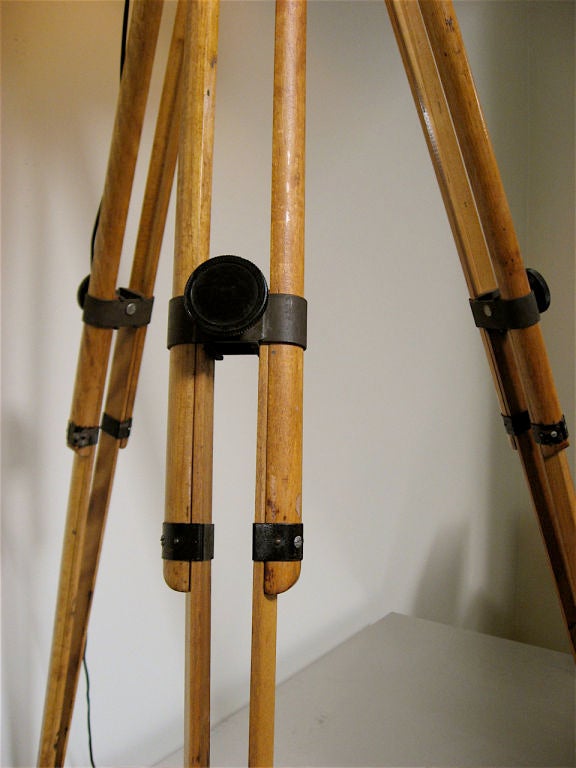 Mid-20th Century Surveryor Tripod Floor Lamp