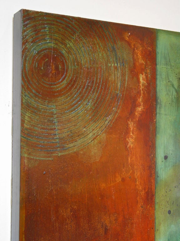 American Oxidation Painting on Panel 