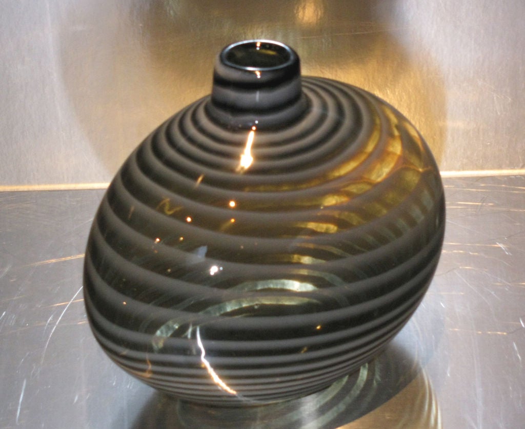 Swedish A Kosta Boda Glass Egg Vase