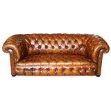 A Leather Chesterfield Sofa