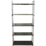 A Chrome 
Smoke Glass Etagere