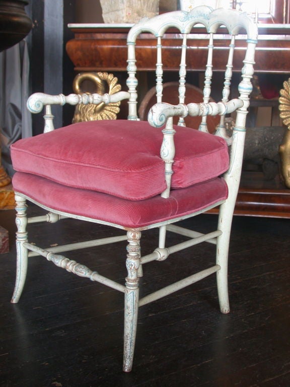 Unusually Large French Spindle Back Arm Chair