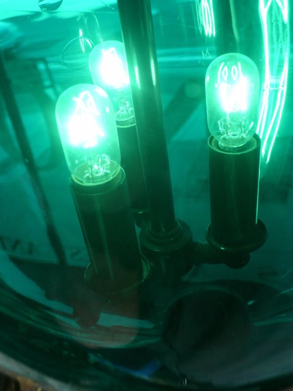 Burmese  Bottle Green Glass Lantern 1
