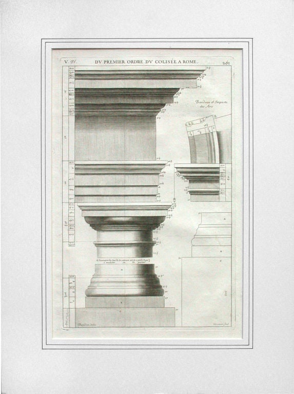 Four Architectural Engravings by Antoine Desgodetz (1653-1728)