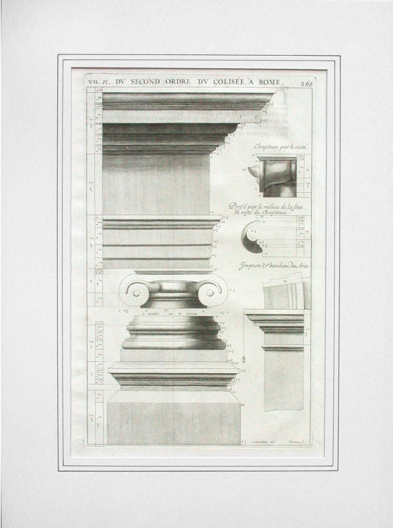 French Four Architectural Engravings by Antoine Desgodetz (1653-1728) For Sale