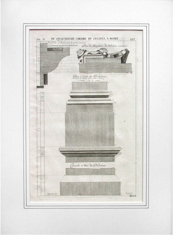 Paper Four Architectural Engravings by Antoine Desgodetz (1653-1728) For Sale