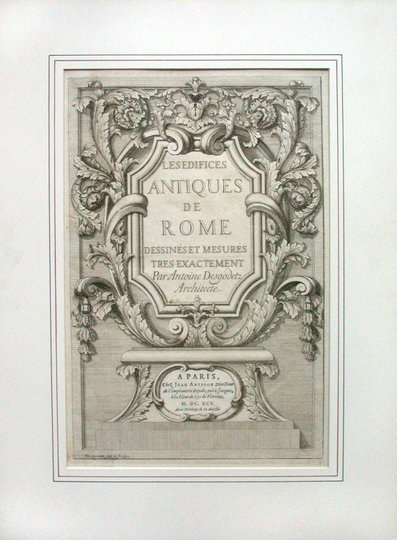 Four Architectural Engravings by Antoine Desgodetz (1653-1728) For Sale 1