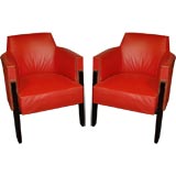 Pair of Modernist Armchairs attributed to Michel Dufet