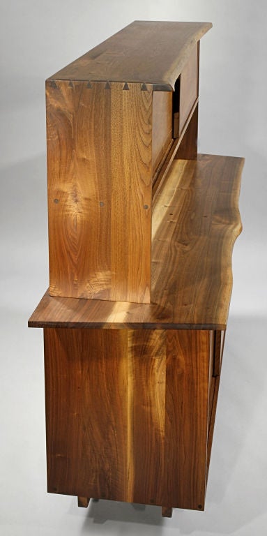 Unique George Nakashima Sliding Door Cabinet w/Top Piece, 1969