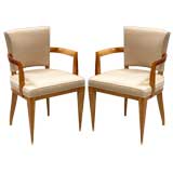 Pair of French armchairs by Maurice Rinck, c. 1940