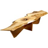 Unique Butterfly Base Coffee Table by George Nakashima