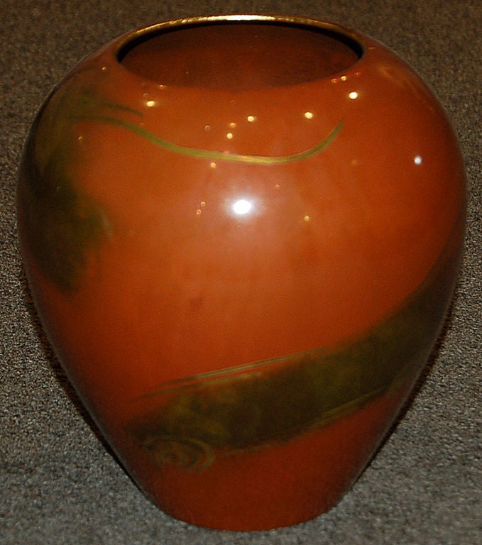 WMF Ikora metal vase with jellyfish motif