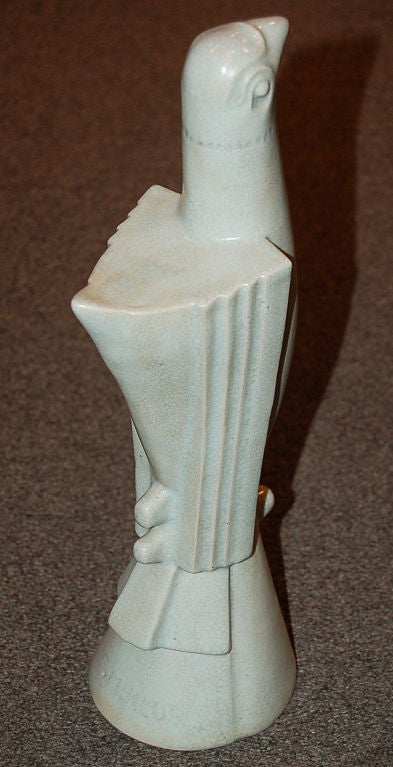 Gustave Miklos Sculpture - Glazed Ceramic Dove