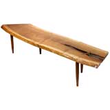 Cherry "Q" Bench/Coffee Table by George Nakashima, 1958