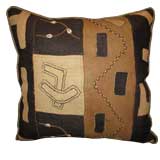 Antique Pair of African Kuba Cloth Pillows